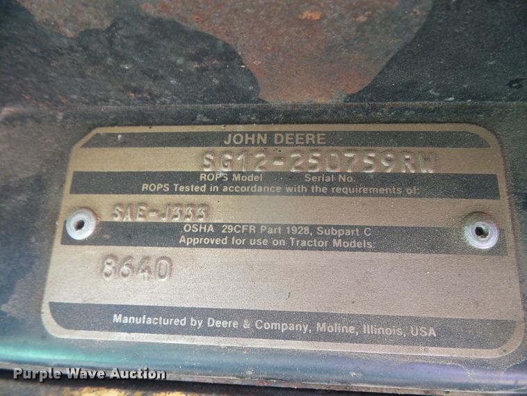 image for item DI5586 1980 John Deere 8640  4WD tractor