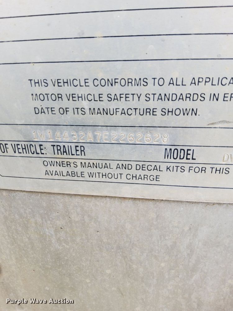 image for item DJ0439 2014 Wilson DWH-551  grain trailer