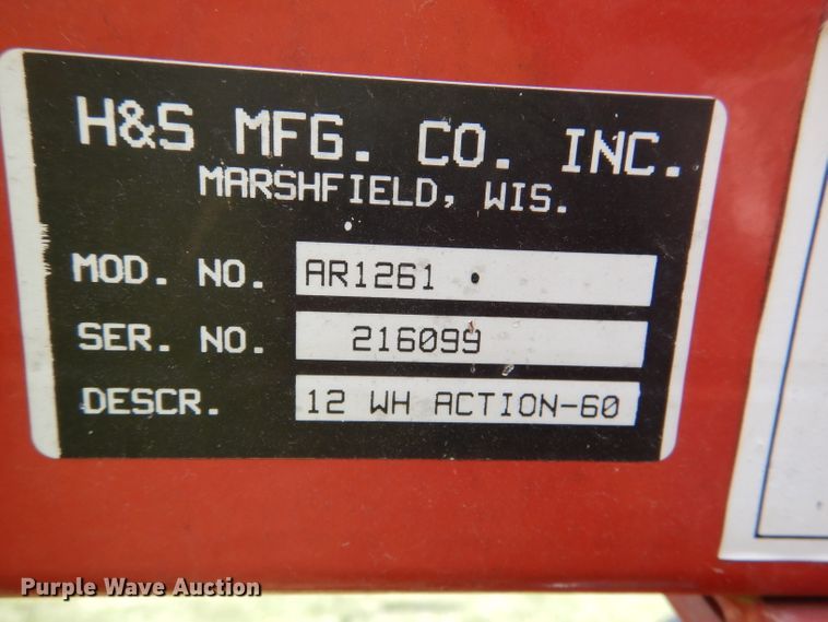 image for item DL8745 H&S AR1261  hay rake