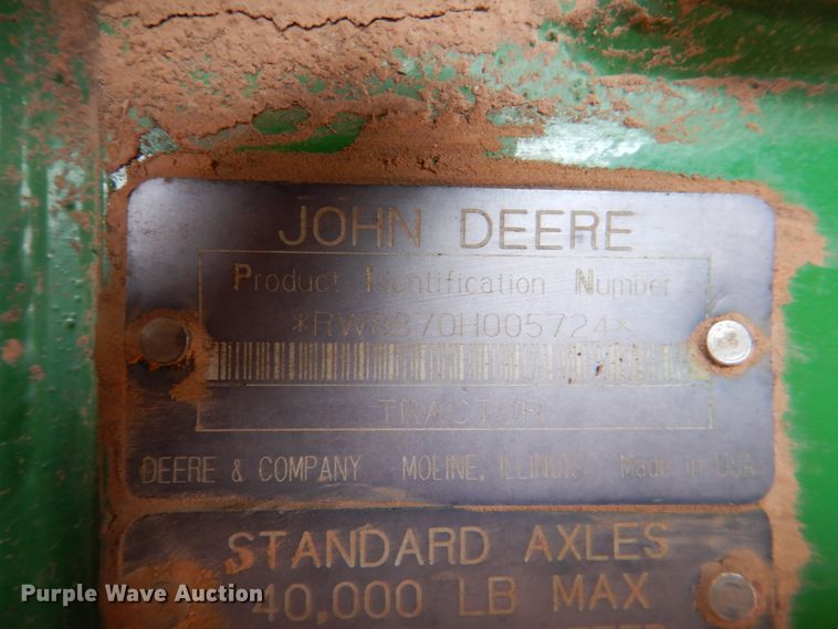 image for item HL9427 1996 John Deere 8870  4WD tractor