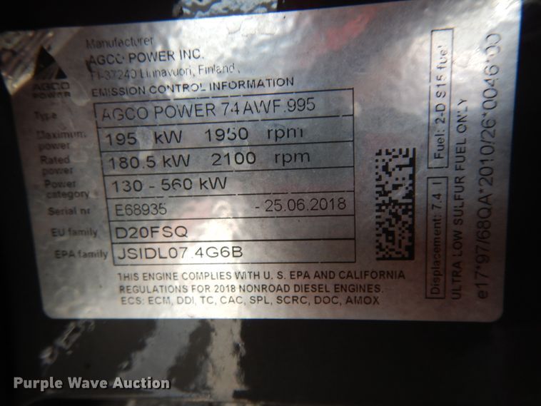 image for item HR9682 2019 Massey-Ferguson 7724S  MFWD tractor