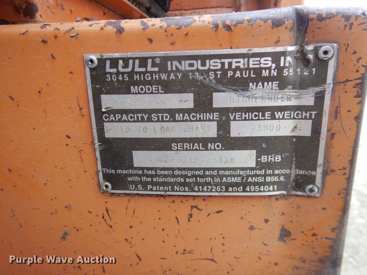 image for item IJ9330 1995 Lull 844C-42  telehandler