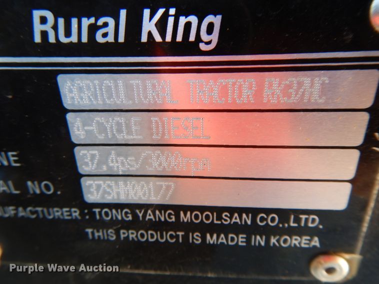 image for item IL9299 2019 Rural King RK37HC  MFWD tractor