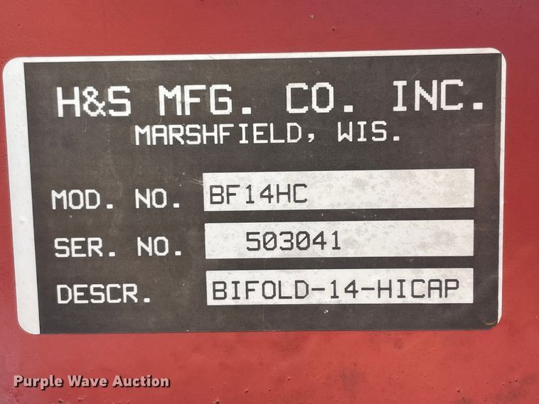 image for item IR9891 H&S BF14HC hay rake