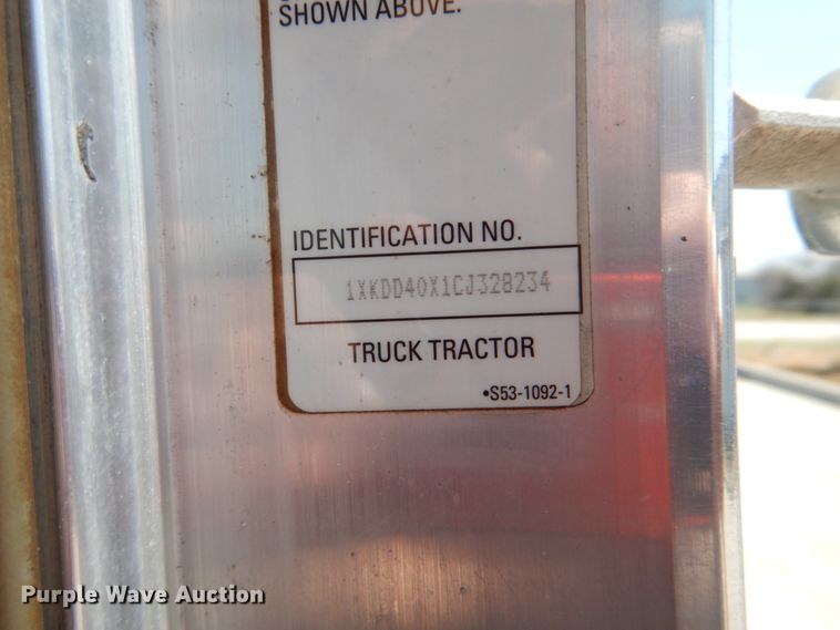 image for item DJ0771 2012 Kenworth T800  winch truck