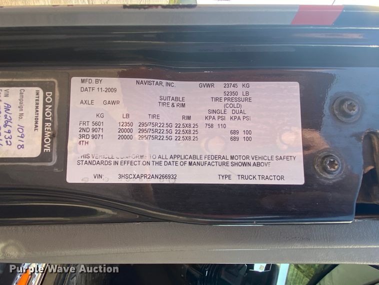 image for item DJ1198 2010 International Lonestar  Harley-Davidson edition semi truck