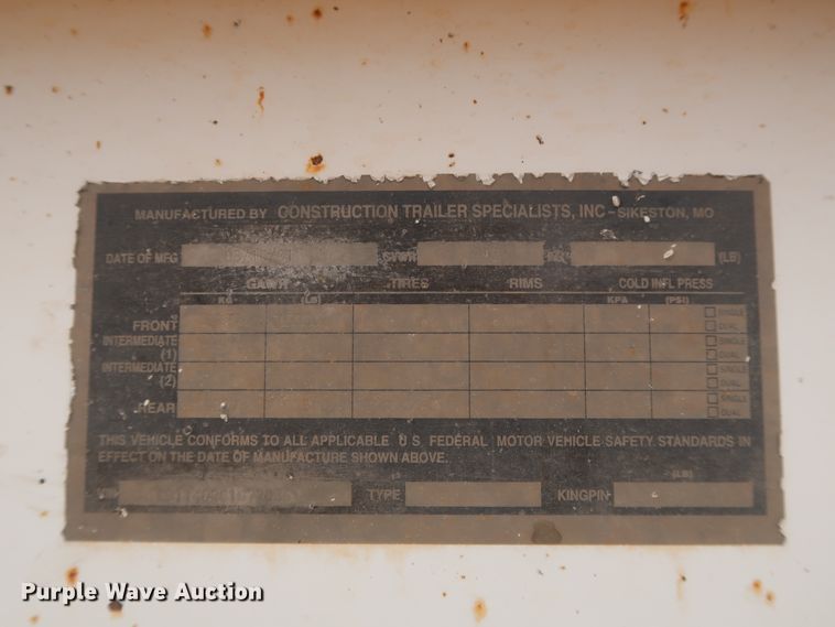 image for item DJ1893 2001 CTS BDT-40  bottom dump trailer