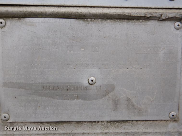 image for item DK5633 1983 Great Dane 731TL  dry van trailer