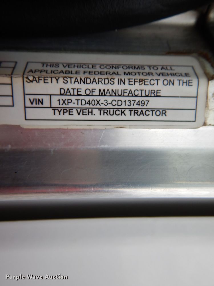 image for item DL8015 2012 Peterbilt 367  semi truck