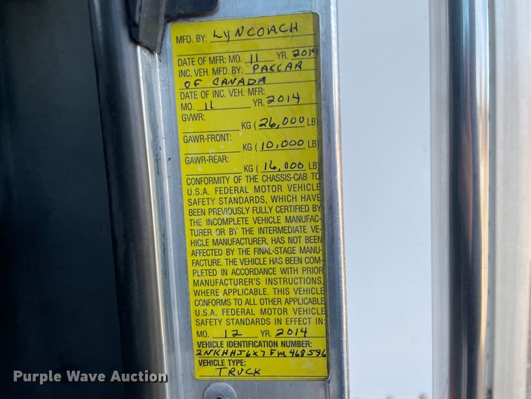 image for item HX9830 2015 Kenworth T370  box truck