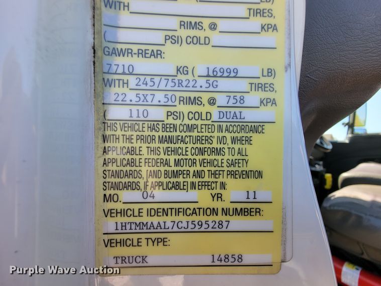 image for item IV9008 2012 International 4300  dump flatbed truck