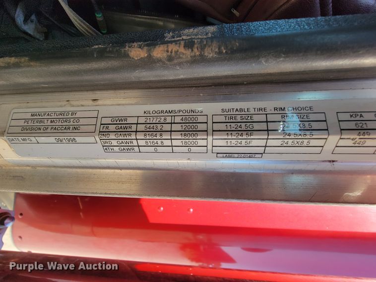 image for item IV9012 1999 Peterbilt 379  semi truck