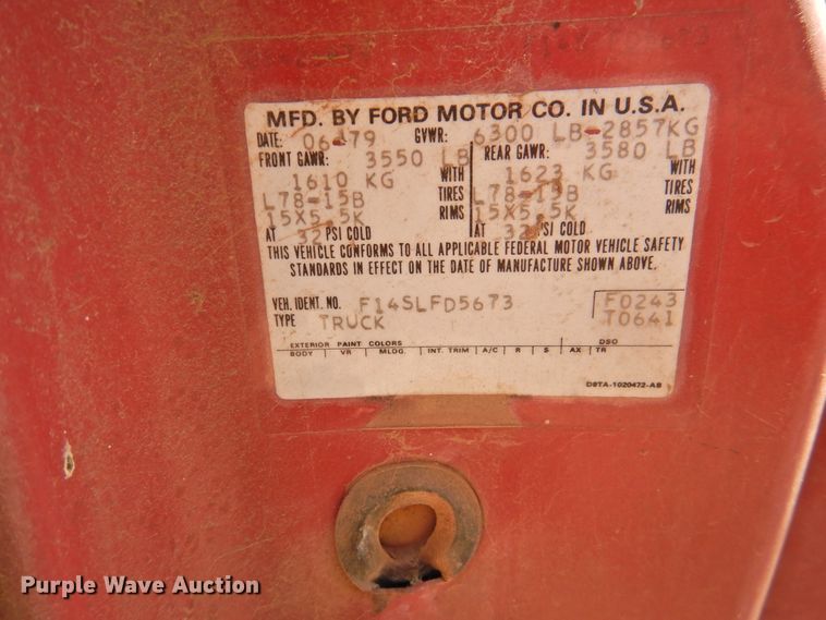 image for item DJ8467 1979 Ford F150  pickup truck