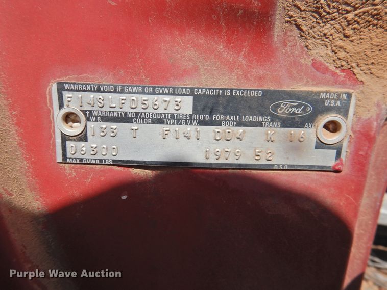 image for item DJ8467 1979 Ford F150  pickup truck