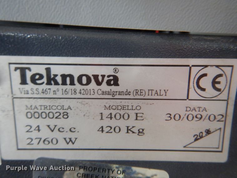 image for item DK5618 2002 Eagle Power Teknova 1400E  sweeper