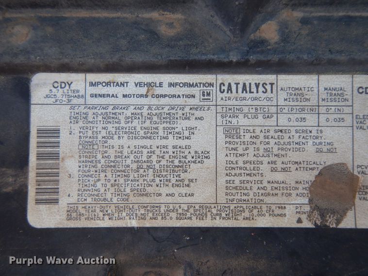 image for item DM2900 1988 Chevrolet C3500  bucket truck