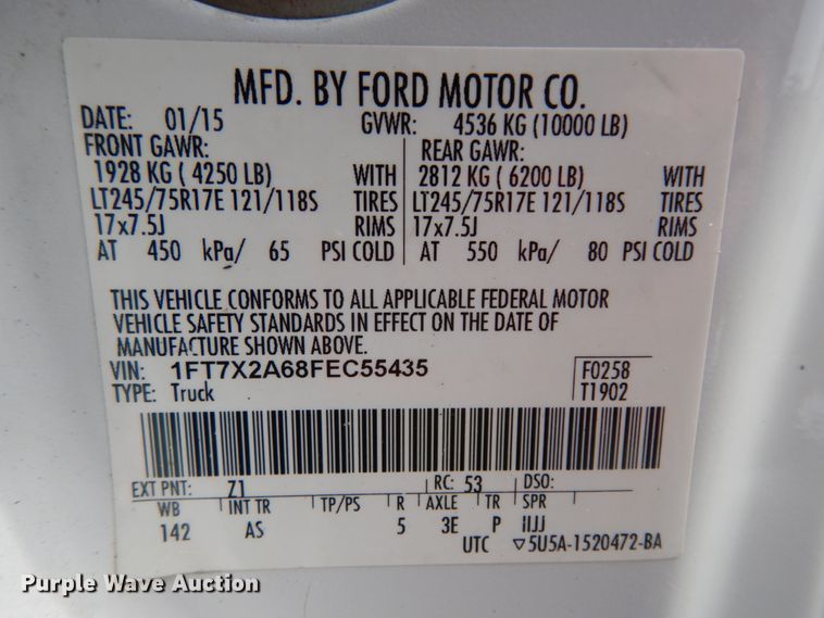 image for item DM2954 2015 Ford F250 Super Duty  SuperCab pickup truck