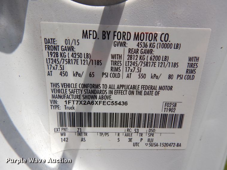 image for item DM2958 2015 Ford F250 Super Duty  SuperCab pickup truck