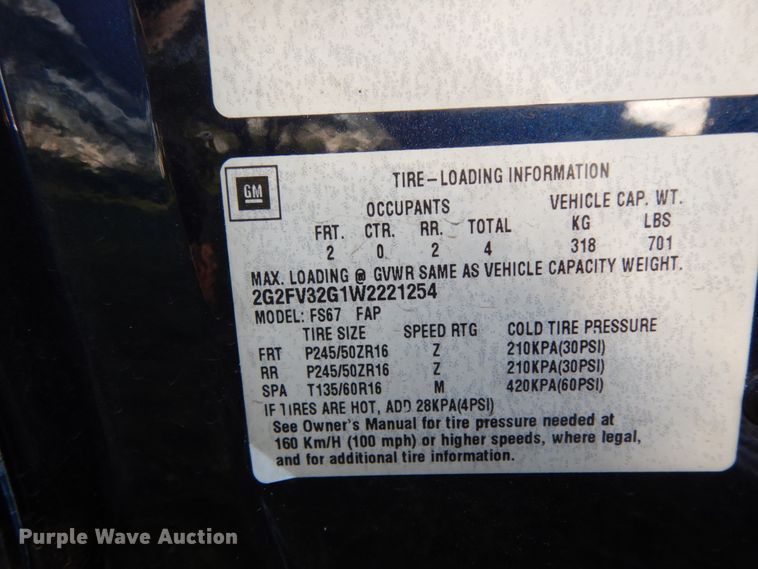 image for item DM2965 1998 Pontiac Trans Am  convertible