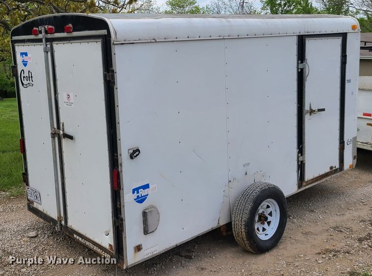 image for item DN5518 1995 Croft  enclosed cargo trailer