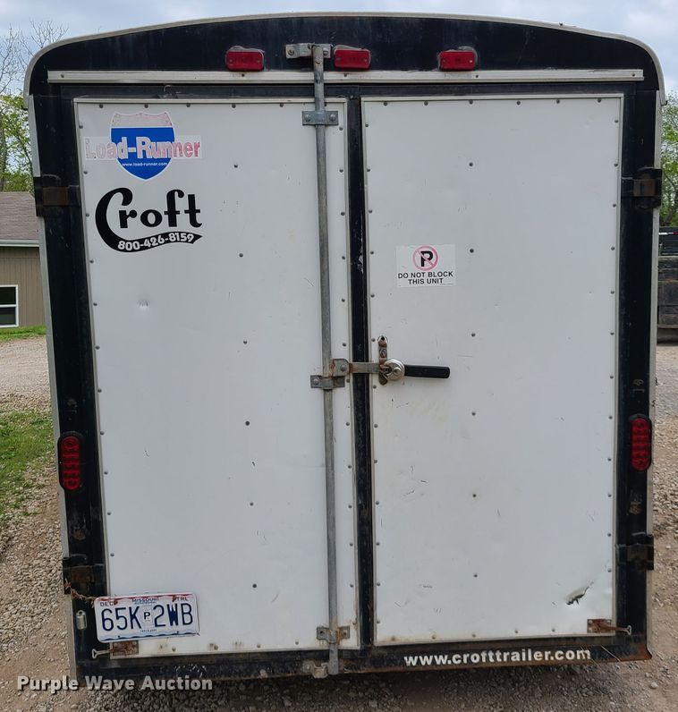 image for item DN5518 1995 Croft  enclosed cargo trailer