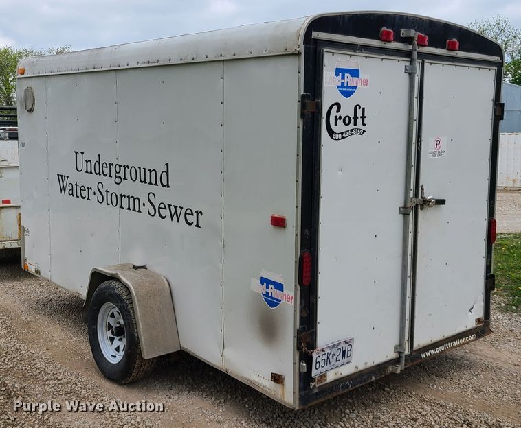 image for item DN5518 1995 Croft  enclosed cargo trailer