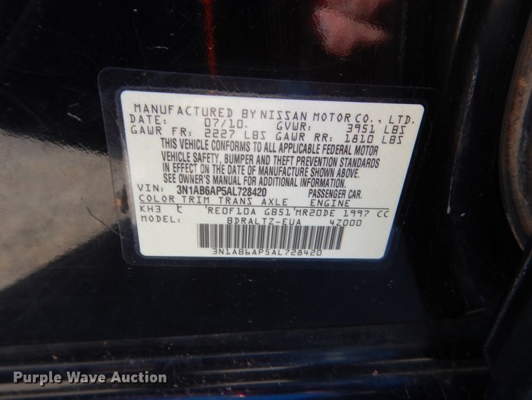 image for item ET9155 2010 Nissan Sentra