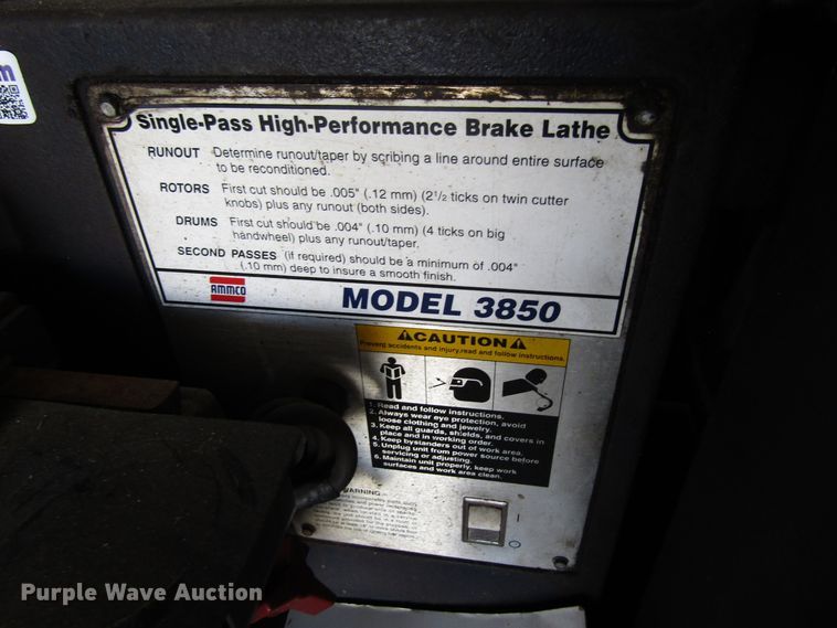 image for item GC9968 Ammco 3850  brake lathe