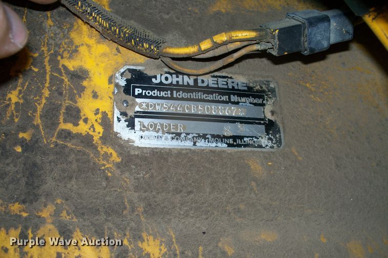 image for item GQ9596 1985 John Deere 544C  wheel loader