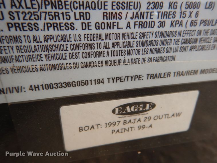 image for item HE9579 1997 Baja Outlaw  boat