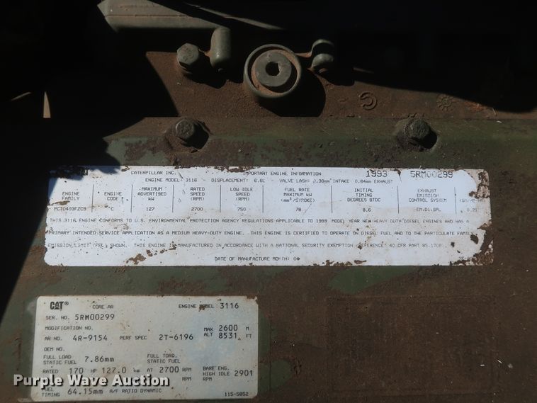 image for item HK9701 1993 Am General M35A3C  military box truck