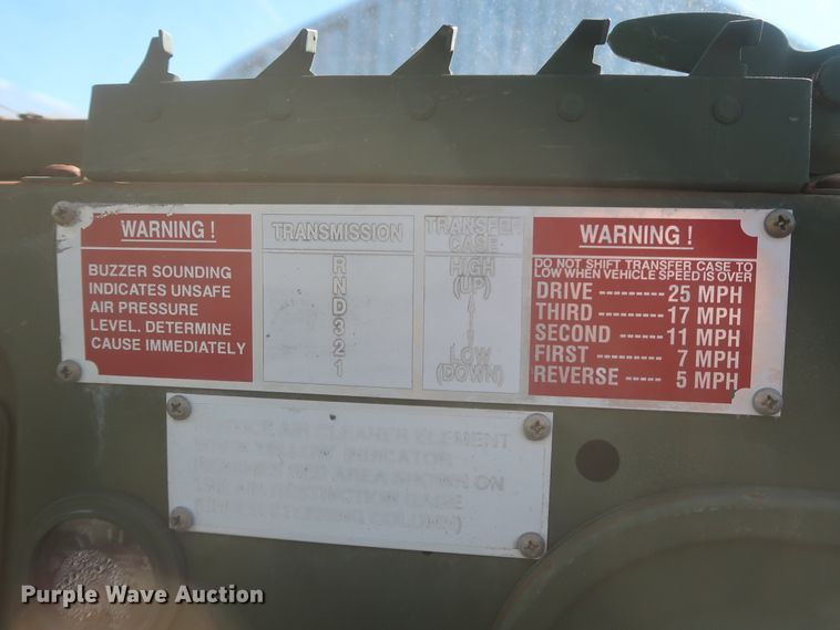 image for item HK9701 1993 Am General M35A3C  military box truck