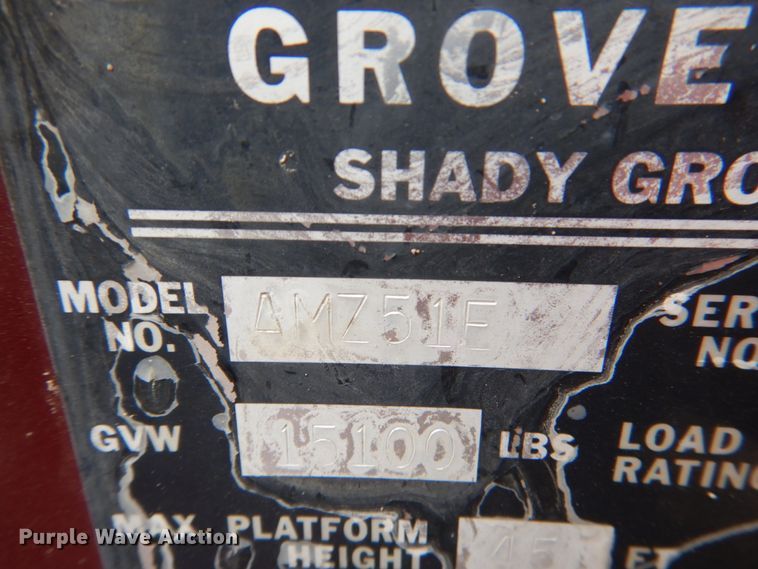 image for item HL9456 1999 Grove AMZ51E  boom lift