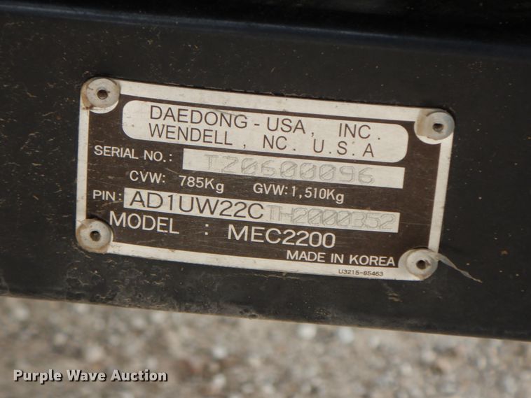 image for item HO9416 2017 Kioti Mechron 2200  utility vehicle