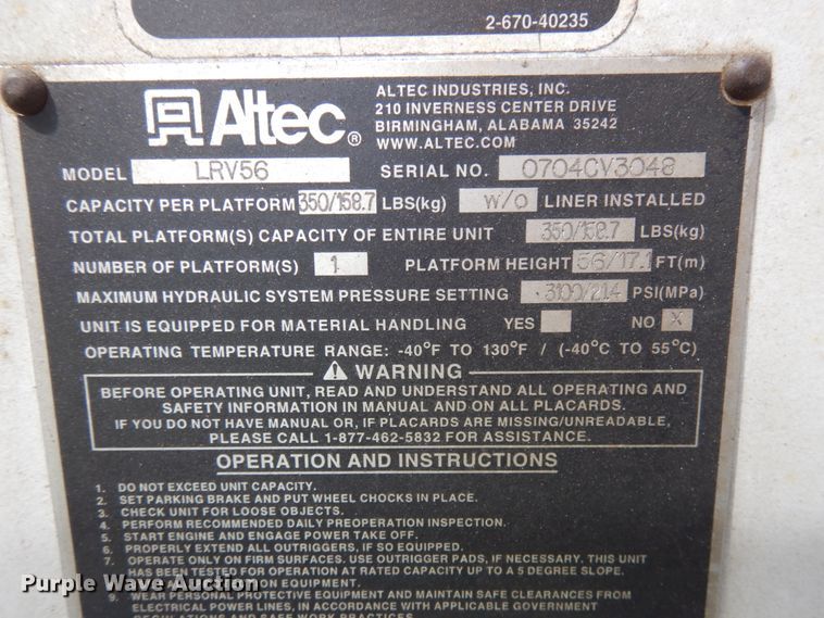 image for item HR9249 2004 GMC C7500  forestry bucket truck