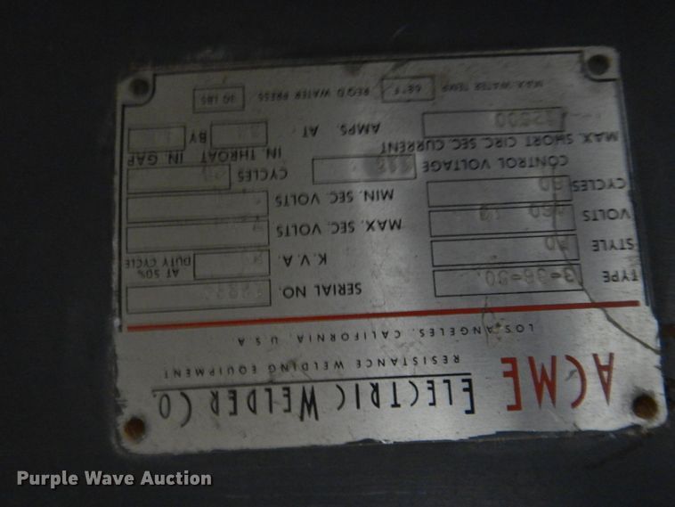 image for item IA9753 Acme Electric Welder Company 3-36-50  spot welder