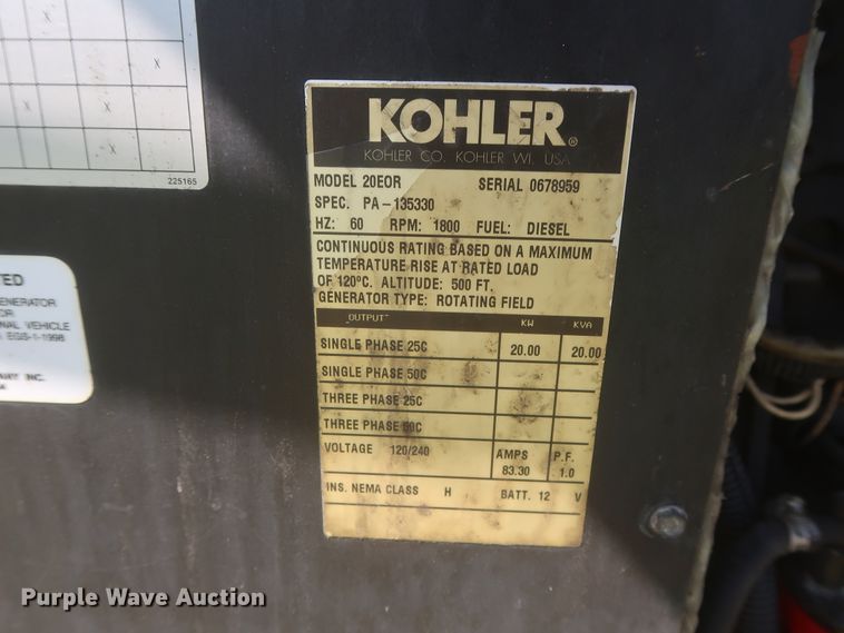 image for item IO9091 2000 Freightliner MT55  food truck