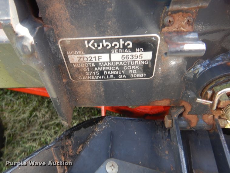 image for item IP9779 Kubota ZD21  ZTR lawn mower