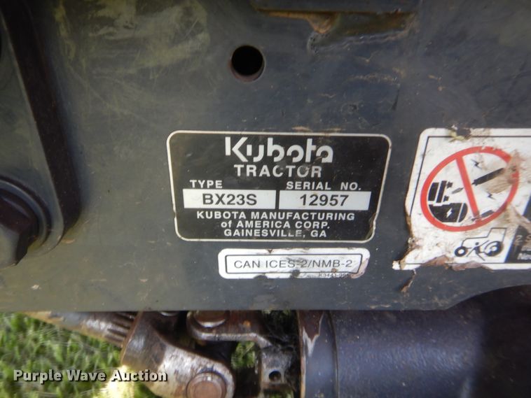 image for item IP9785 Kubota BX23S  MFWD tractor