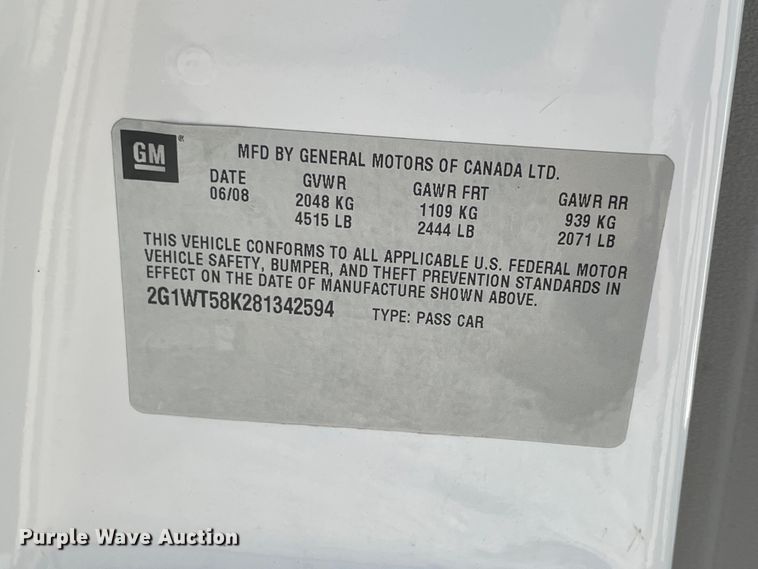 image for item IR9951 2008 Chevrolet Impala