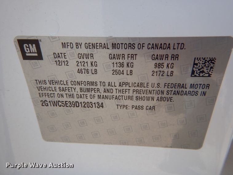 image for item IT9029 2013 Chevrolet Malibu LTZ