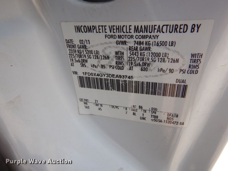 image for item IY9691 2013 Ford F450 Super Duty XL  SuperCab utility / service truck