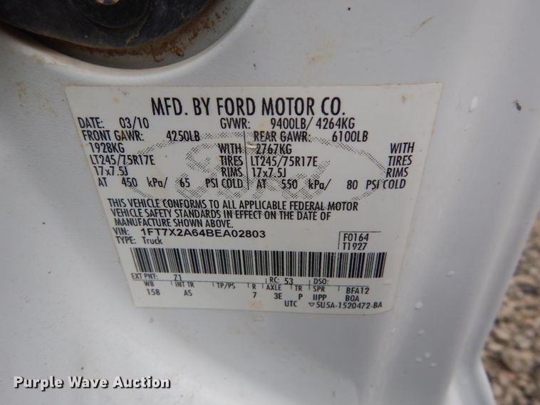 image for item IY9708 2011 Ford F250 Super Duty  SuperCab pickup truck