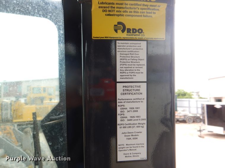 image for item DH5493 2015 John Deere 850K WLT  dozer