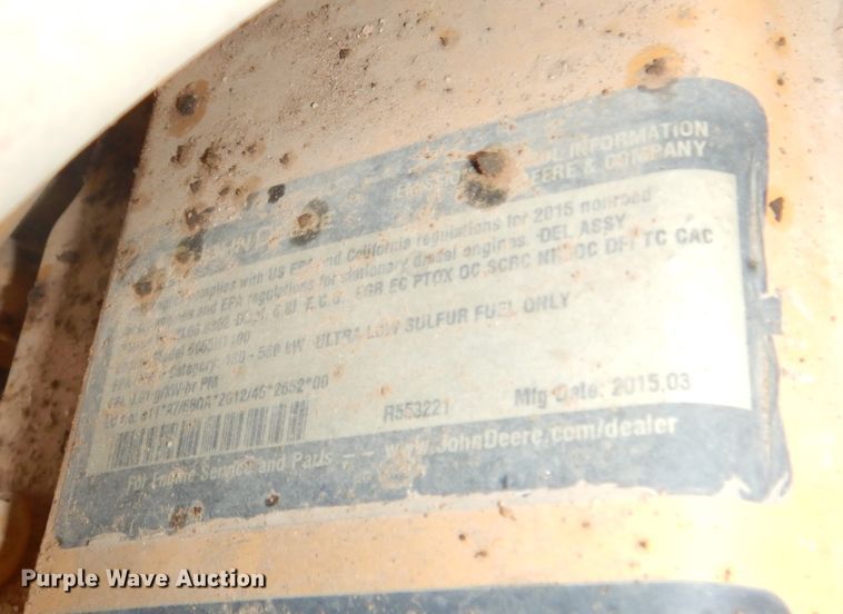 image for item DH5493 2015 John Deere 850K WLT  dozer