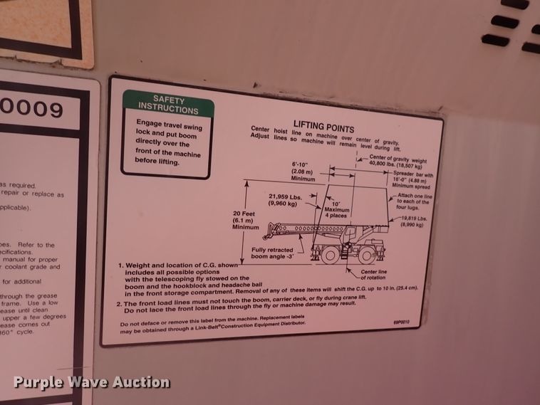 image for item DJ5649 Link-Belt RTC-8022  crane