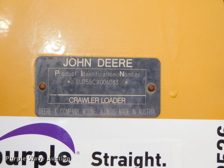 image for item DK8536 2003 John Deere 755C  track loader