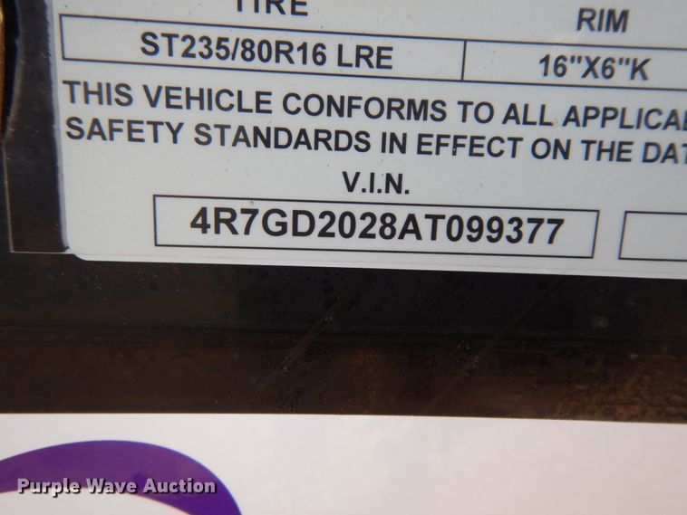 image for item DM2949 2010 Top Hat  end dump trailer