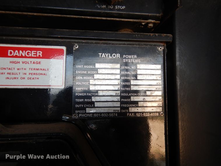 image for item DM2951 Taylor Power Systems TD-28  generator