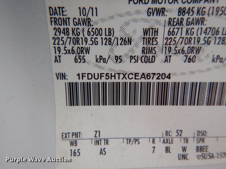 image for item DM2963 2012 Ford F550  bucket truck